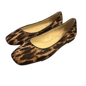 Vince Camuto Women Ballet Flats VC-Bicanna3 Size 7M Leopard Calf Hair Slip On